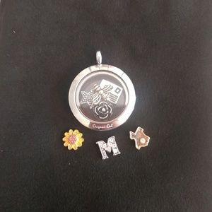 Origami Owl Locket and Charms Set
